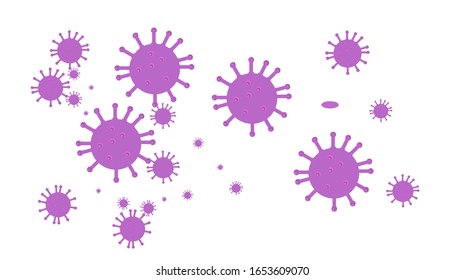 Corona virus illustration, Vector corona virus, corona virus background