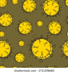 Corona virus illustration, Vector corona virus, corona virus background