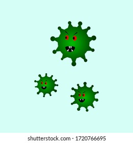 corona virus illustration vector design for medical content