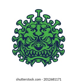 corona virus illustration vector design