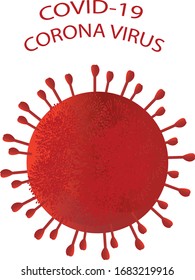 Archivo vectorial de ilustración del virus Corona.