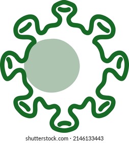 Virus corona, ilustración, vector sobre fondo blanco.