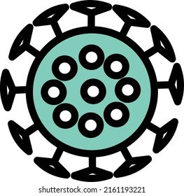 Virus corona, ilustración, vector sobre fondo blanco.