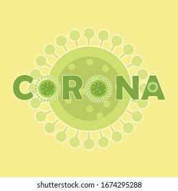 Corona Virus ilustration. Virus 2020. Corona Virus in Wuhan, China, and Concept of Icon vector of Stopping Corona Virus.