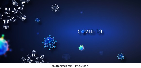 Fondo de la imagen del virus Corona Contiene mensajes y virus