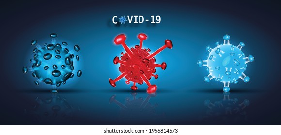 Corona virus image background Contains messages and viruses