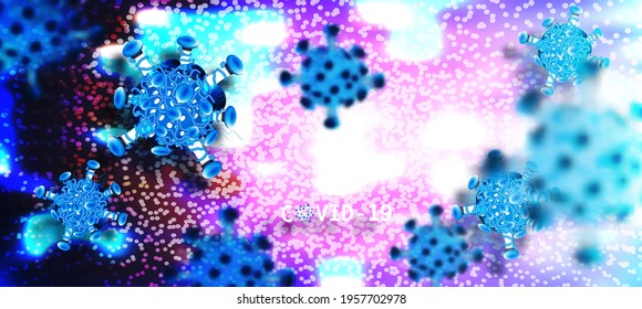 Corona virus image background Contains messages and viruses