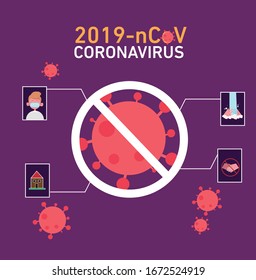Corona virus info graphic elements, the post template design 