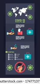 infografía por virus de corona con métodos de prevención diseño de ilustraciones vectoriales