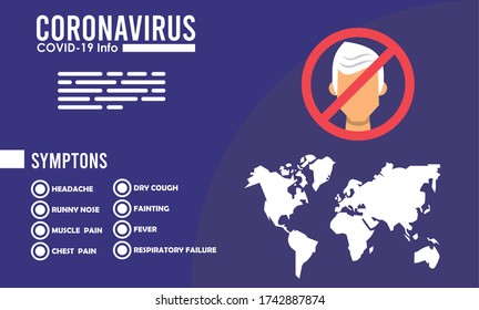 corona virus infographic with use face mask campaign vector illustration design