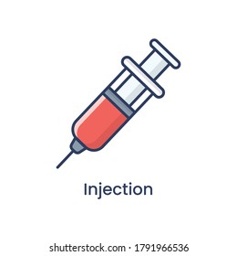 Corona Virus Injection Colored Icon Vector