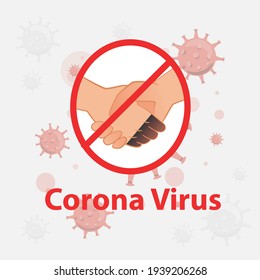 corona virus instruction and special social awareness for people to not hand shake with others and for the day of pandamic