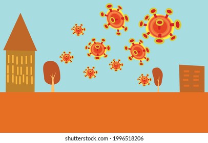 Corona virus invade the city