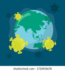 corona virus invasion to earth