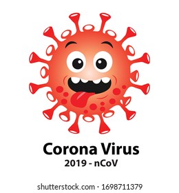 Corona  Virus isolated on White Background.