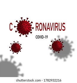 Corona-Virus einzeln auf weißem Hintergrund, Covid-19 Vektorgrafik 