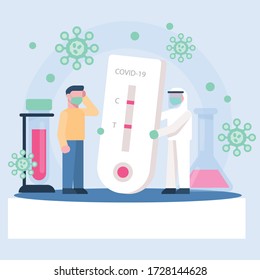 Corona Virus landing page template vector