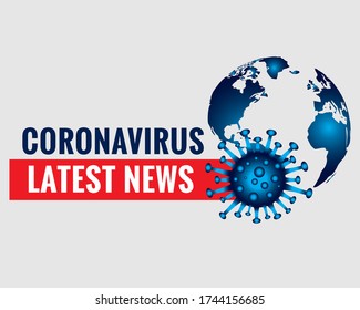 Corona virus Latest News background. corona virus latest news banner Vector illustrator template