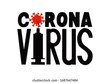 Corona virus lettering as a news article title