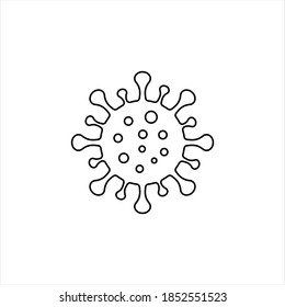 Corona virus line icon vector illustration. Dangerous virus icon