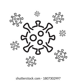 corona virus linear icon vector eps