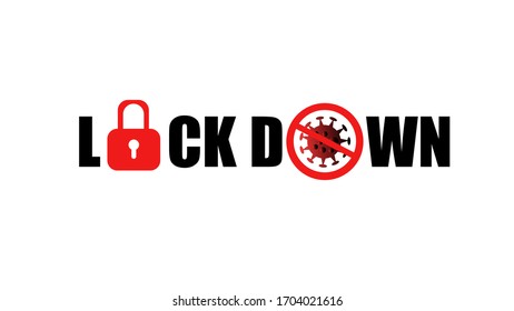 CORONA VIRUS LOCKDOWN BACKGROUND. NCovid-19 virus world lockdown for quarantine. Corona Virus Illustration Vector