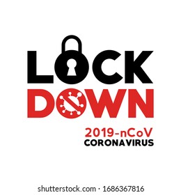 CORONA VIRUS LOCKDOWN. Covid-19 Pandemic world lockdown for quarantine. Corona Virus Illustration Vector