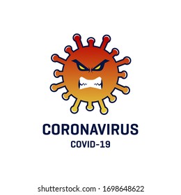 Corona virus logo design template