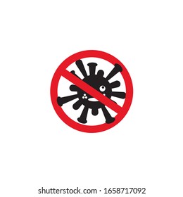 Corona virus logo design vector illustration
