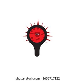 Corona virus logo design vector illustration
