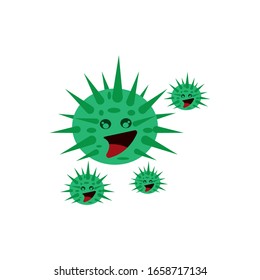 Corona virus logo design vector illustration
