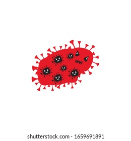 Corona virus logo design vector illustration
