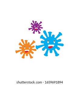 Corona virus logo design vector illustration
