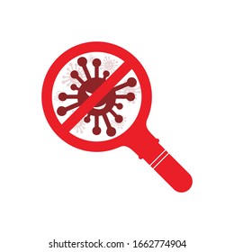 Vector de diseño del logotipo del virus Corona. Vector de iconos Covid-19