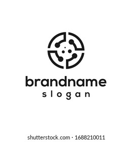 corona virus logo design vector