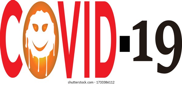 Material vectorial del diseño del logotipo del virus Corona