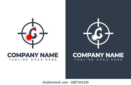 Corona virus logo, symbol, icon color logo, initial letter G virus logo design vector template