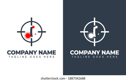 Corona virus logo, symbol, icon color logo, initial letter I virus logo design vector template