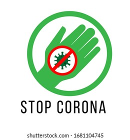 Logo-Vorlage für das Logo von Corona Virus für Labor, Krankenhaus, Infografik, Website, Broschüre und Medizin