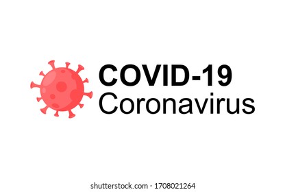 Vector con logotipo de virus Corona, Banner para web