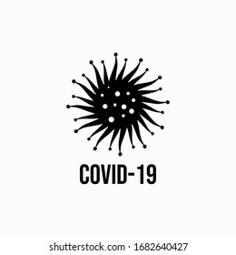 ilustración vectorial del logotipo del virus corona
