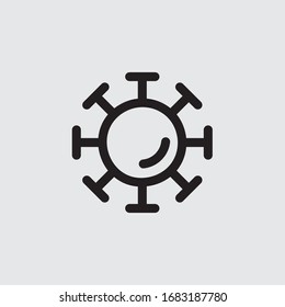 ilustración vectorial del logotipo del virus corona