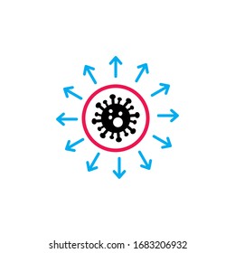 Vektorillustration des Corona-Virus-Logos