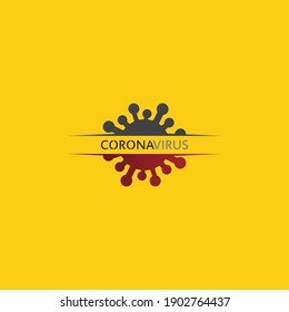 Corona Virus Logo Virus Vector, Vaccin Logo,infection Bacteria Icon And Health Care Danger Social Distancing Pandemic Covid 19