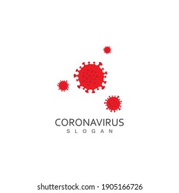 corona virus logo virus vector, vaccin logo,infection bacteria icon and health care danger social distancing pandemic covid 19