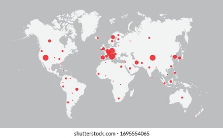 mit dem Corona-Virus infizierte Vektorillustration-Grafik.