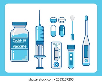 corona virus medical equipment vector