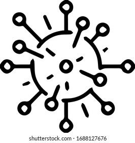 Corona Virus, Mers, Sars icon shape. biological hazard risk logo symbol. Contamination epidemic virus danger sign. vector illustration image. Isolated on white background.