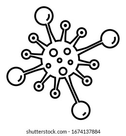 Corona Virus Micro View concept, Coronavirus 2019-nCoV on white background, Medical concept of a pandemic with dangerous cells Covid-19 Vector Icon design