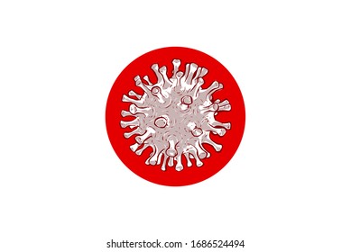 Corona virus modified Japanese flag